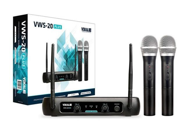 Microfone Sem Fio Vokal VWS 20 Plus